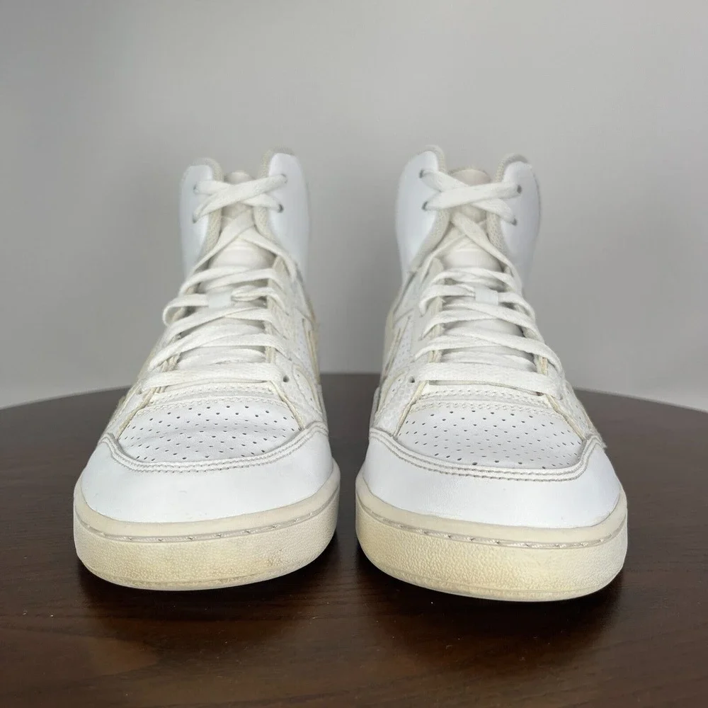 Nike Son of Force Mid Shoes‎ Women's 9 Triple White Athletic Sneakers 616303-115
